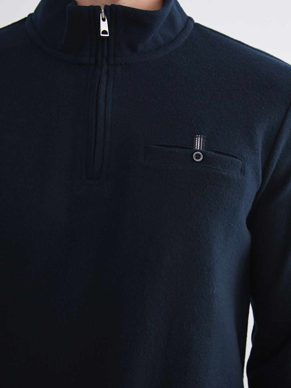 Sweatshirt mit Reißverschluss und Trichterkragen für Herren-2