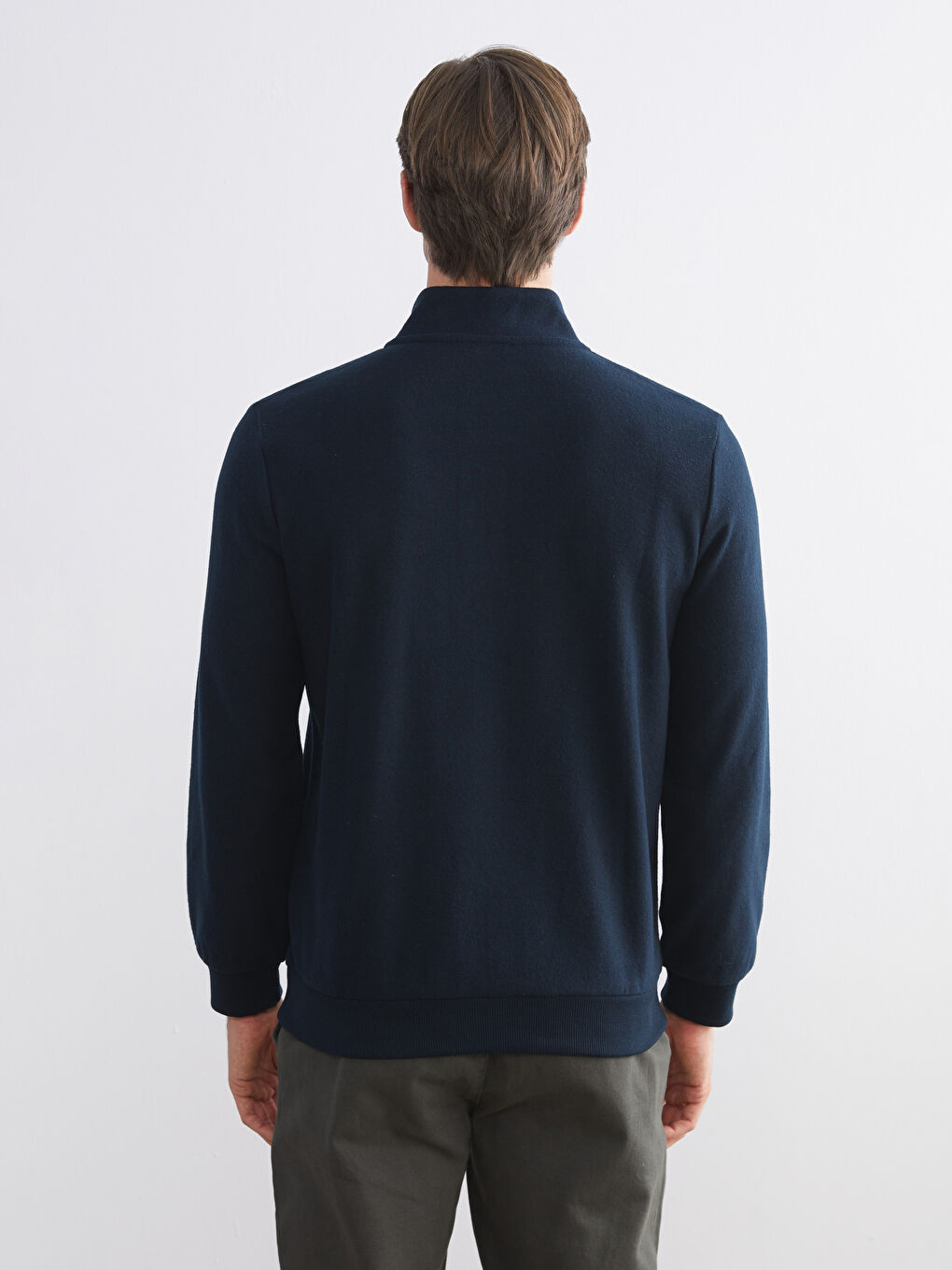 Sweatshirt mit Reißverschluss und Trichterkragen für Herren-3