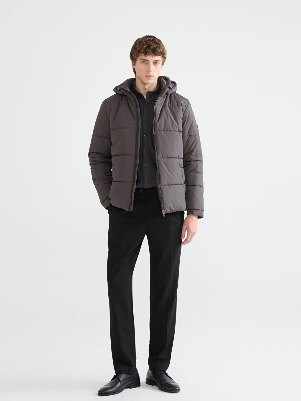 Standard Fit Hooded Men's Puffer Coat-1