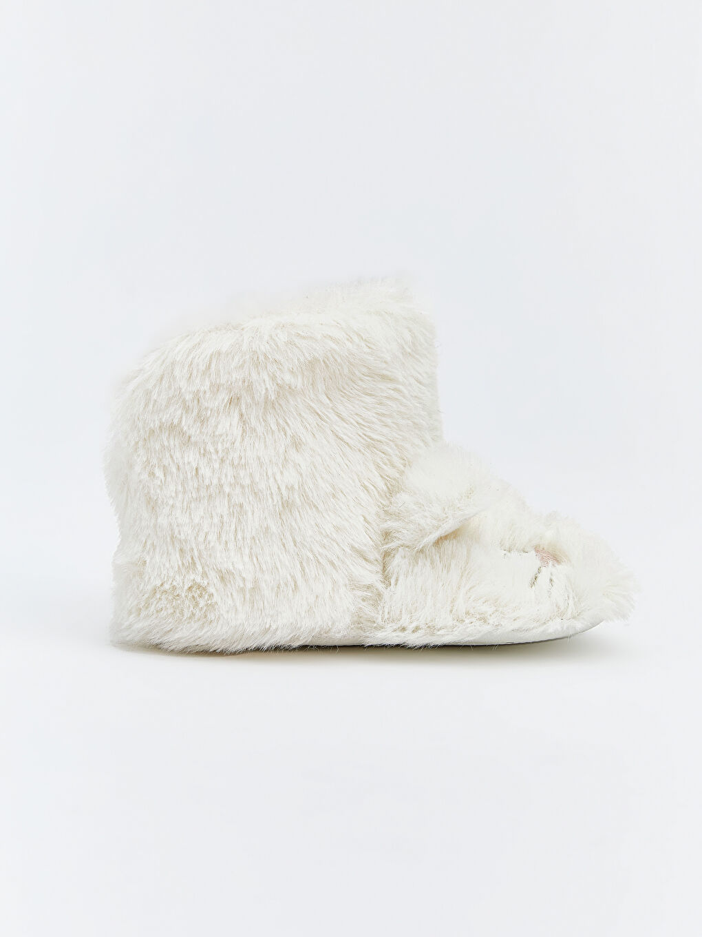 Ekru Tavşan Figürlü Pelüş Kız Bebek Panduf-1