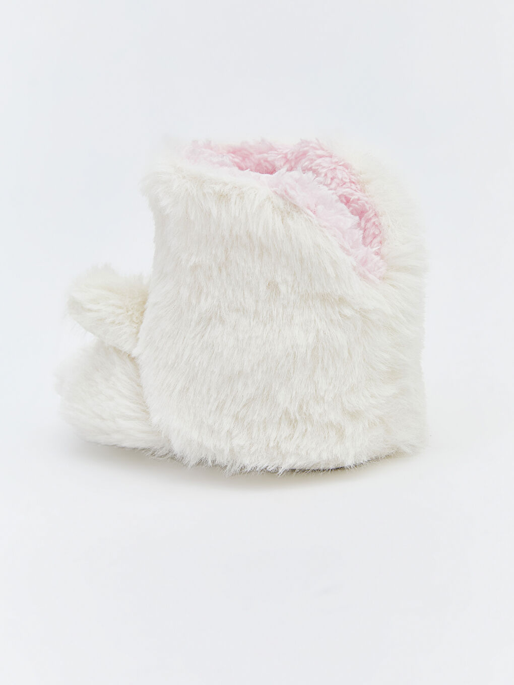 Ekru Tavşan Figürlü Pelüş Kız Bebek Panduf-4