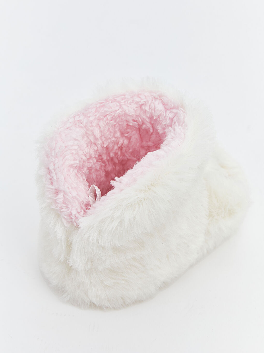 Ekru Tavşan Figürlü Pelüş Kız Bebek Panduf-5