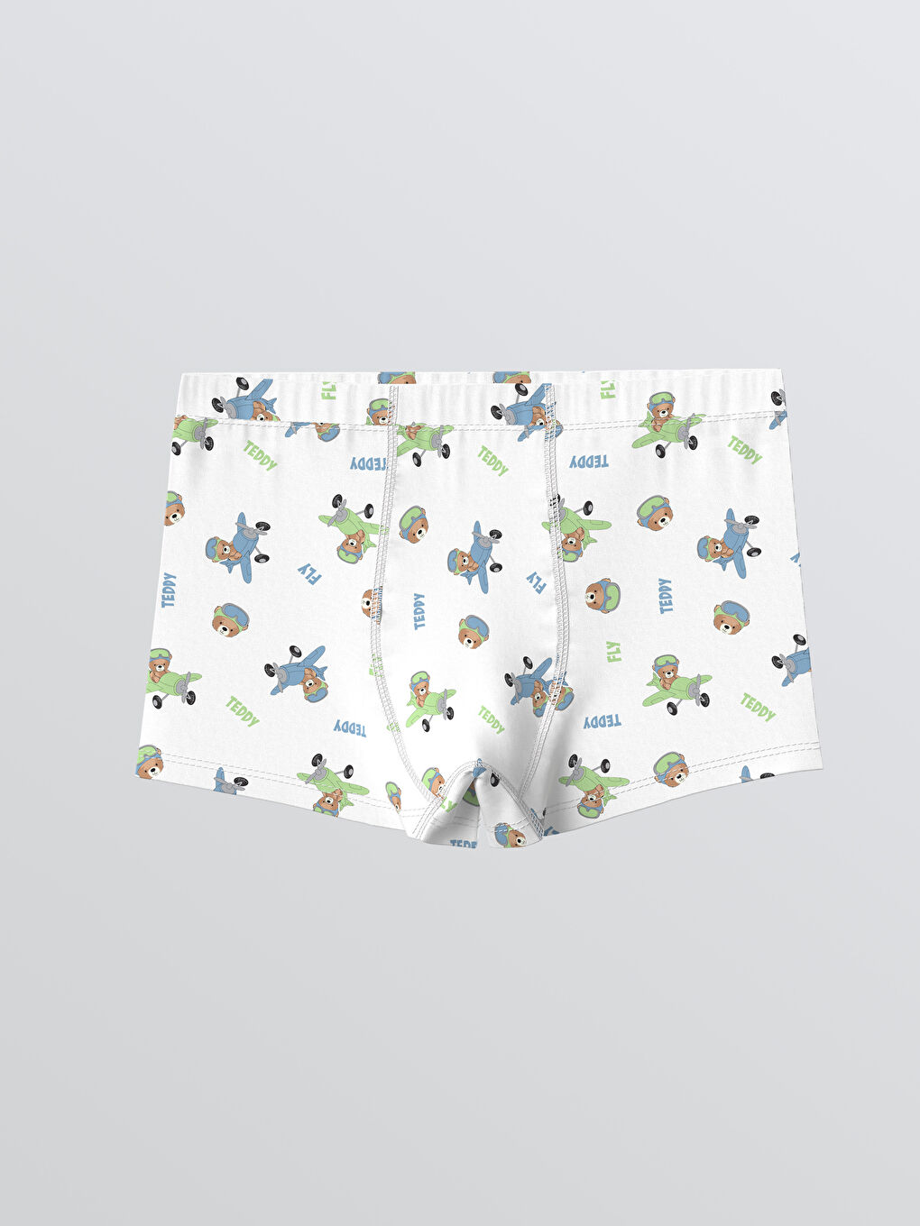 Boy WHITE Boxer Trunks-2