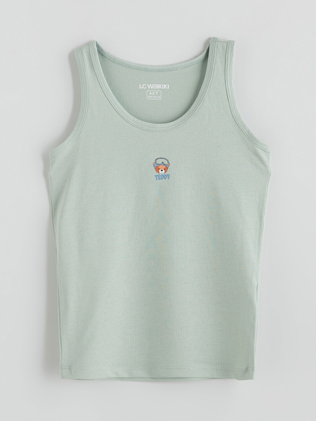 Yeşil Baskılı Erkek Çocuk Atlet