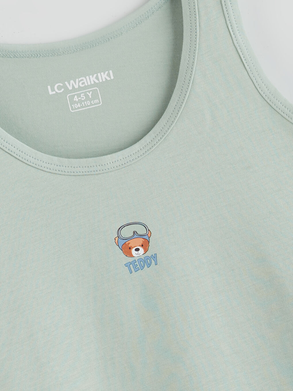 Yeşil Baskılı Erkek Çocuk Atlet-2