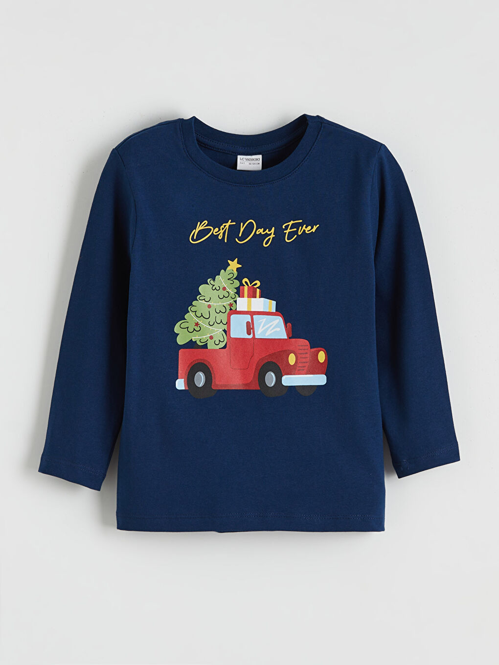 Crew Neck Printed Long Sleeve Boys' Pyjama Set-1