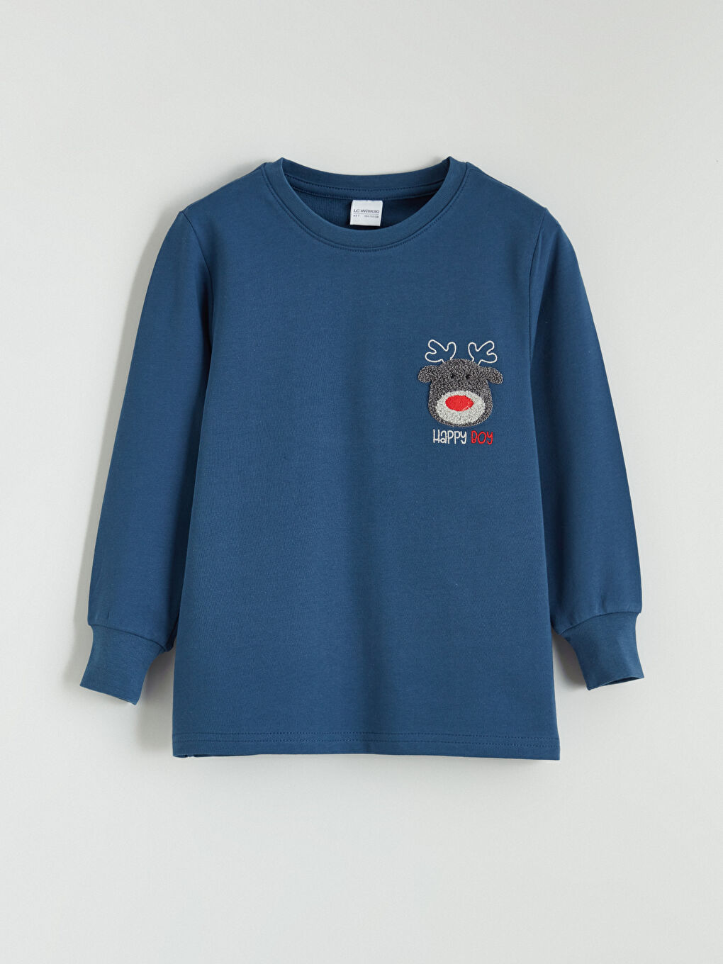 Комплект пижами с кръгло деколте на коледна тематика за момчета-1