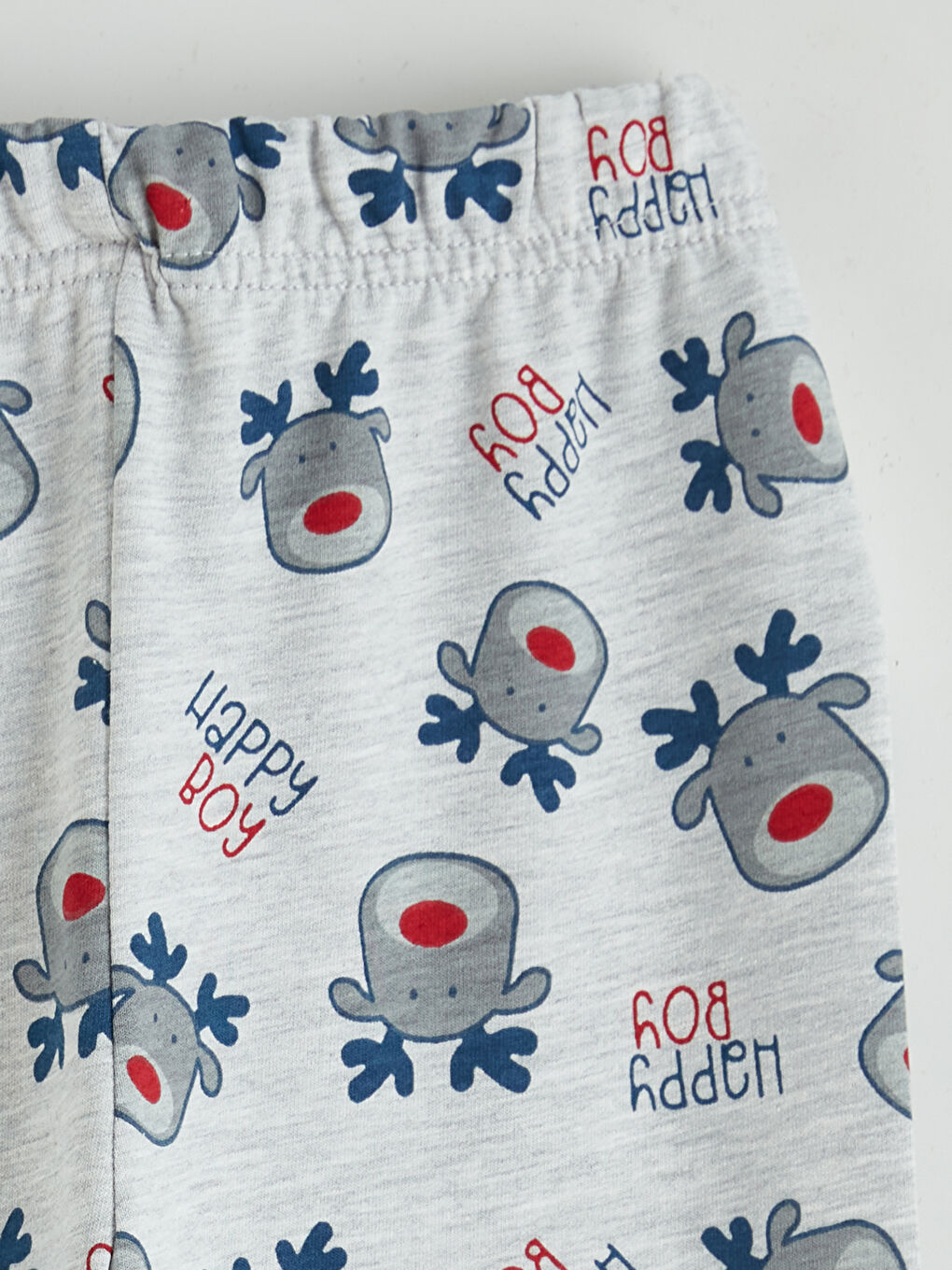 Комплект пижами с кръгло деколте на коледна тематика за момчета-5