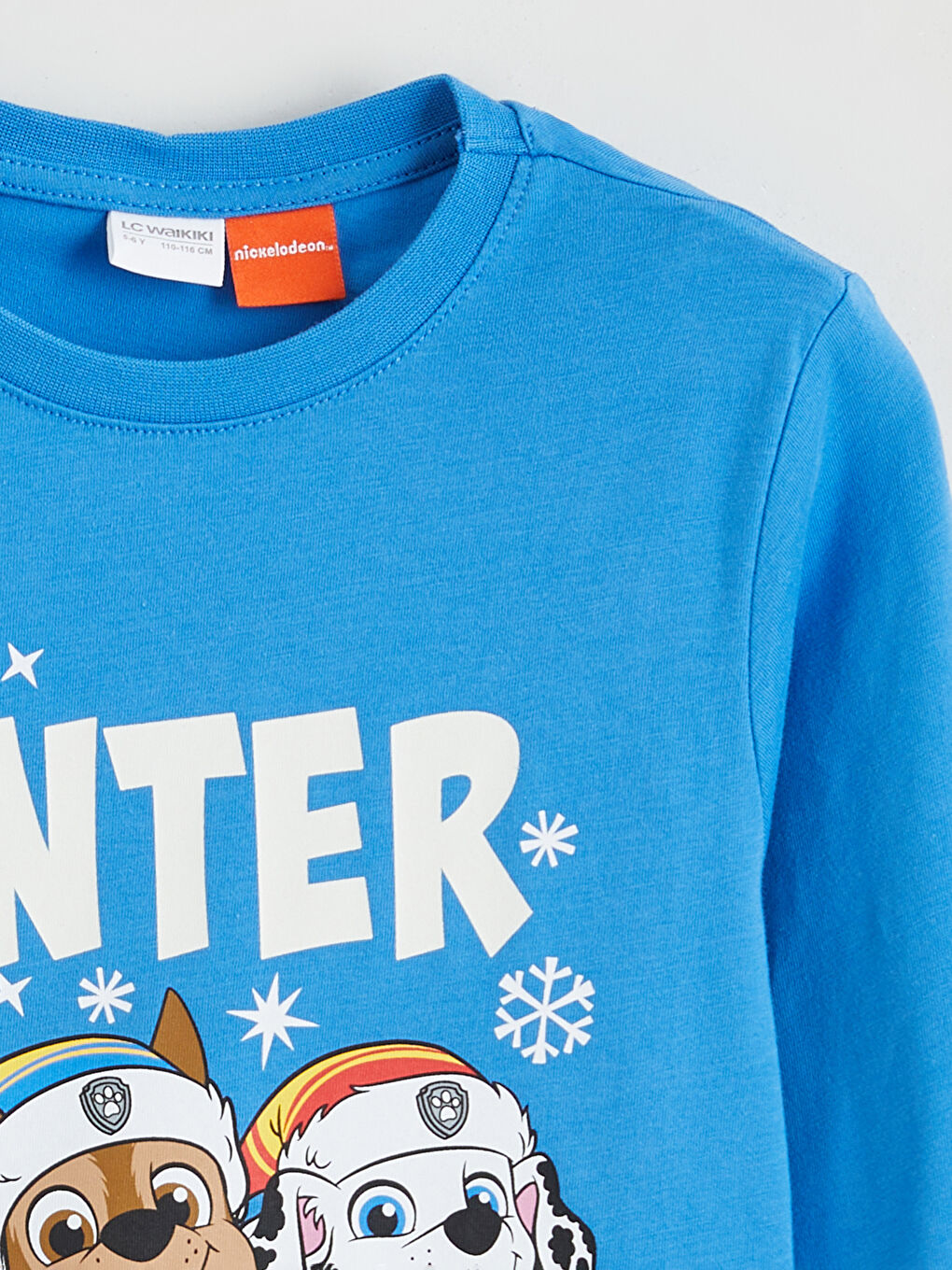 Mavi Paw Patrol Basklı Erkek Çocuk Pijama Üst-2