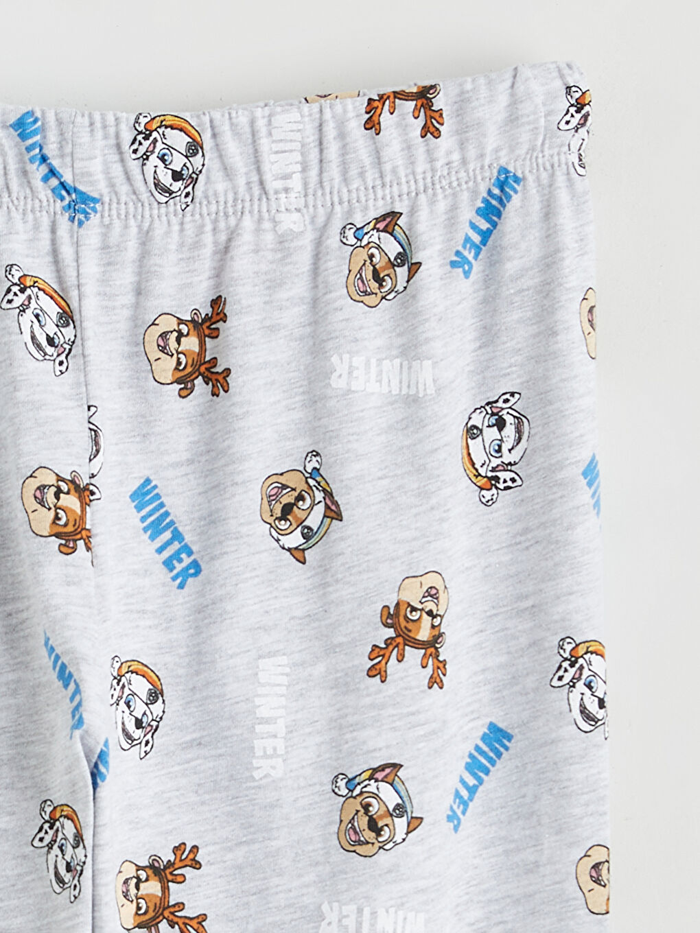 Mavi Bisiklet Yaka Paw Patrol Baskılı Erkek Çocuk Pijama Takımı-5