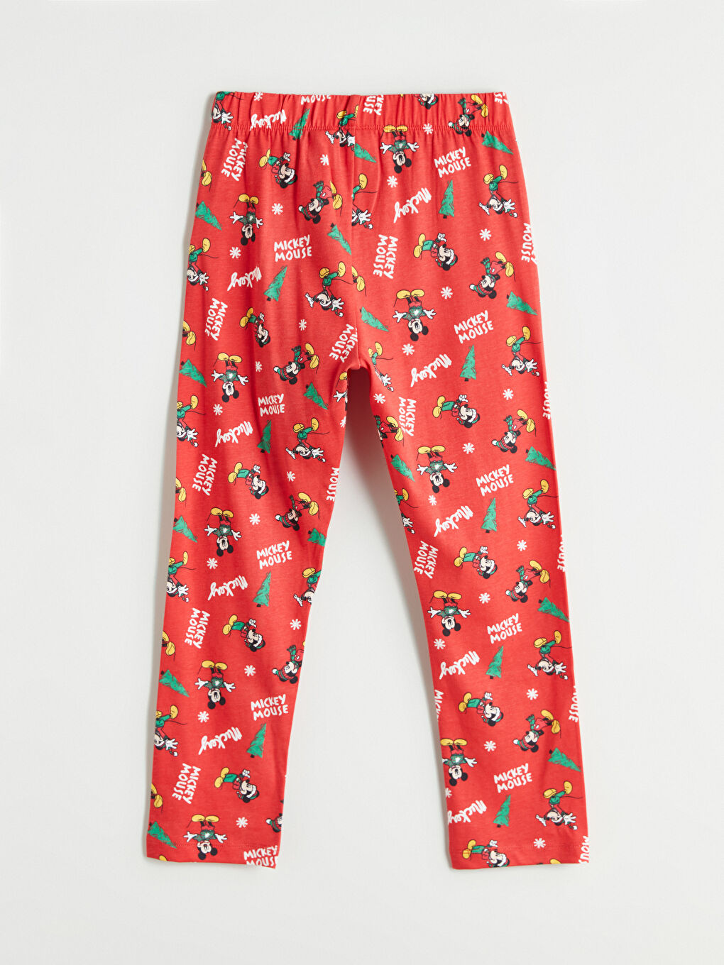 Collared Neck Mickey Mouse Printed Boys' Pyjama Set-4