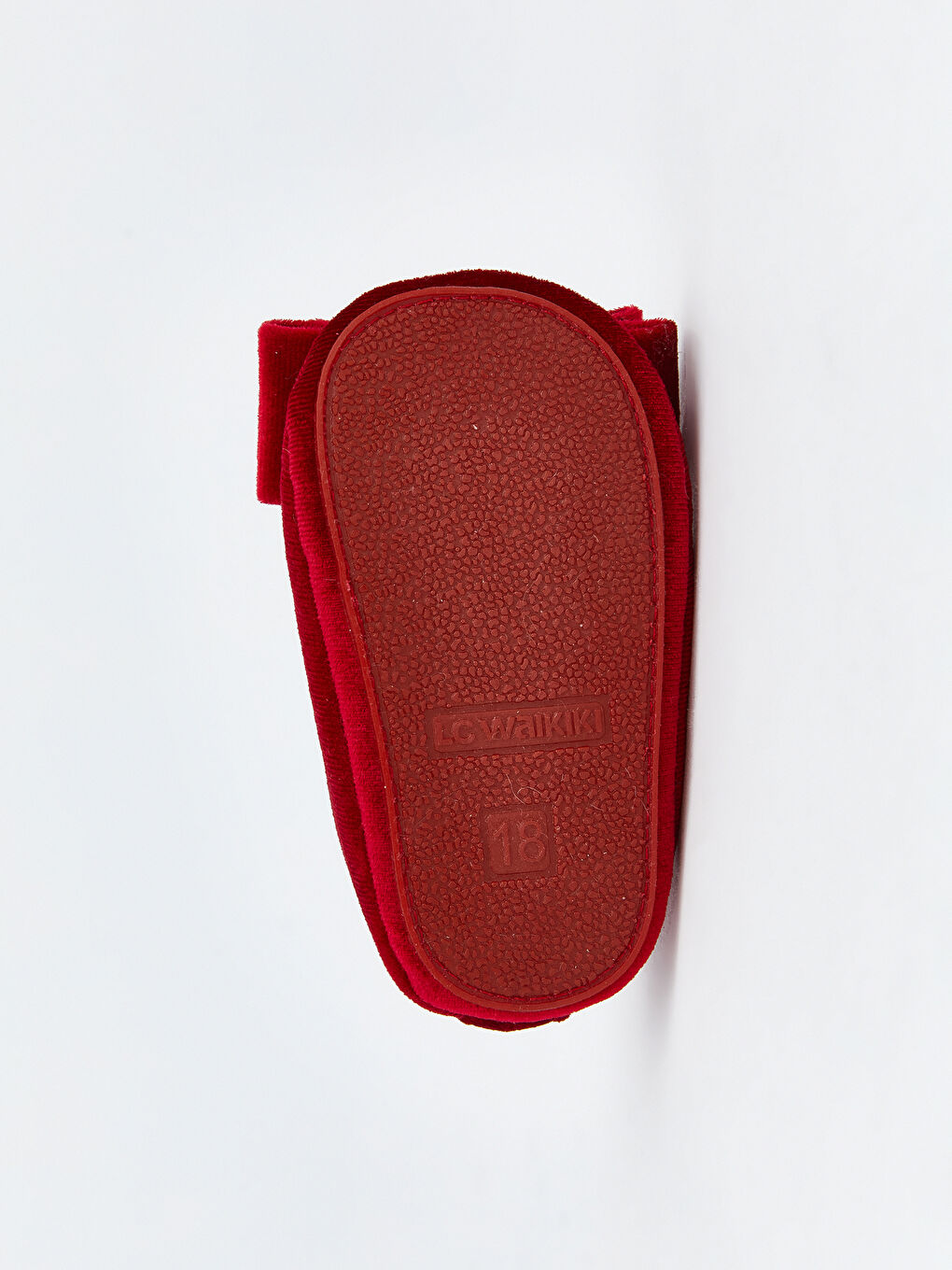 Kırmızı Fiyonk Detaylı Kız Bebek Babet-3