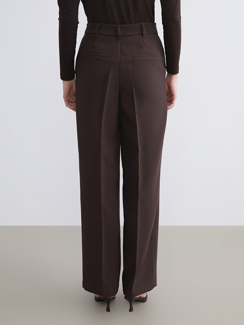 Loose Fit Wide Leg Women's Trousers-3