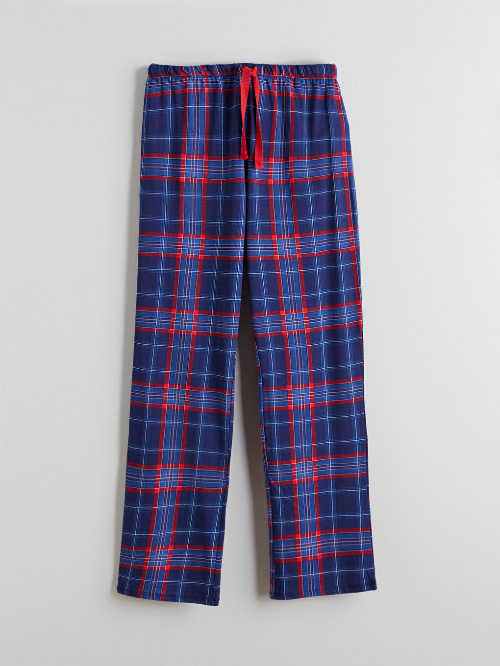 Collared Neck Plaid Women's Pyjama Set-7