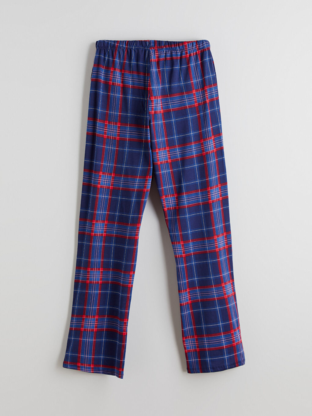 Collared Neck Plaid Women's Pyjama Set-8