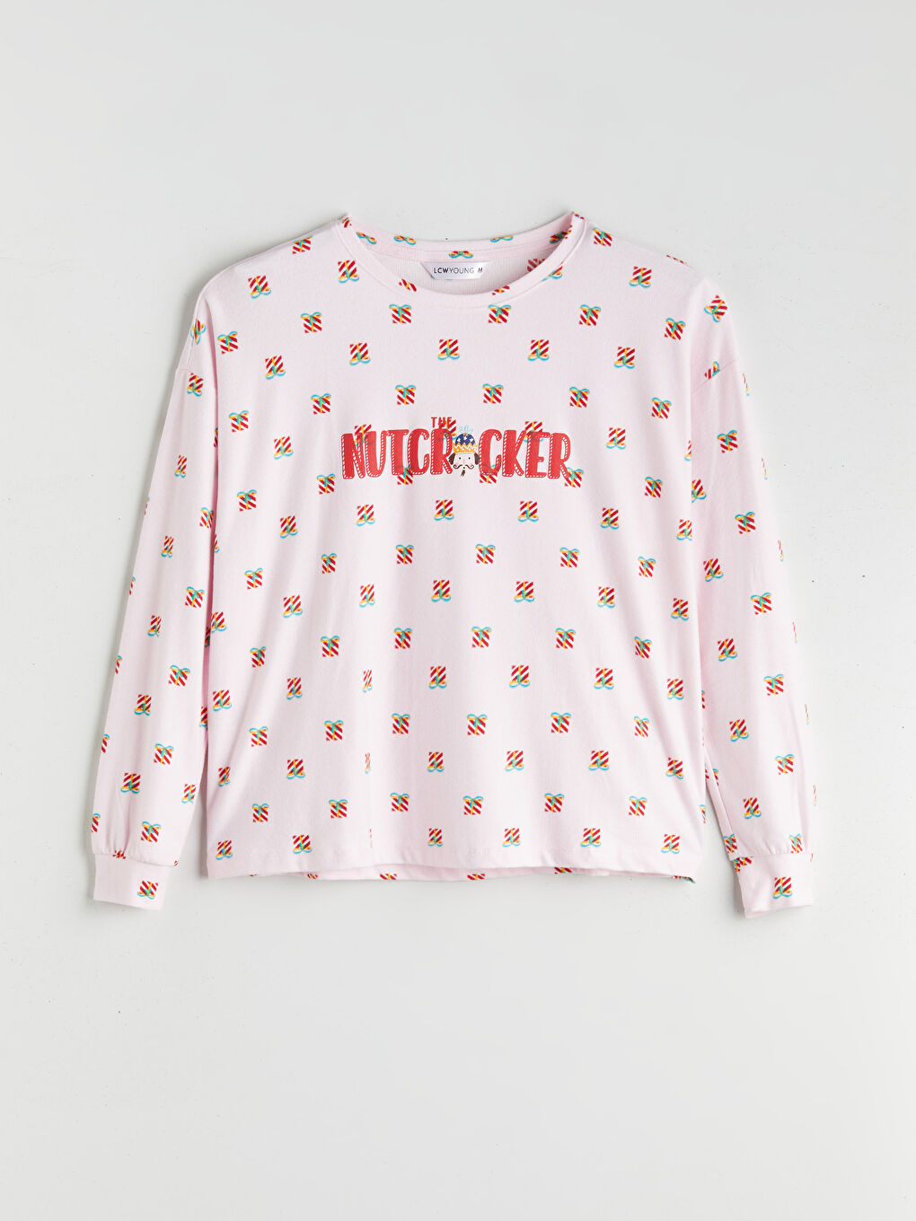 Crew Neck Patterned Women's Pyjama Set-5