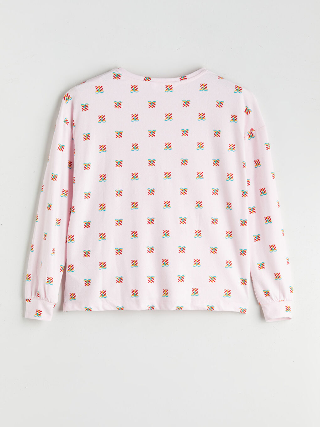 Crew Neck Patterned Women's Pyjama Set-6