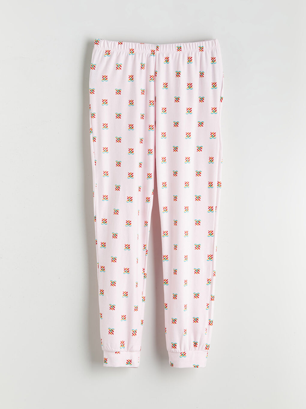 Crew Neck Patterned Women's Pyjama Set-7