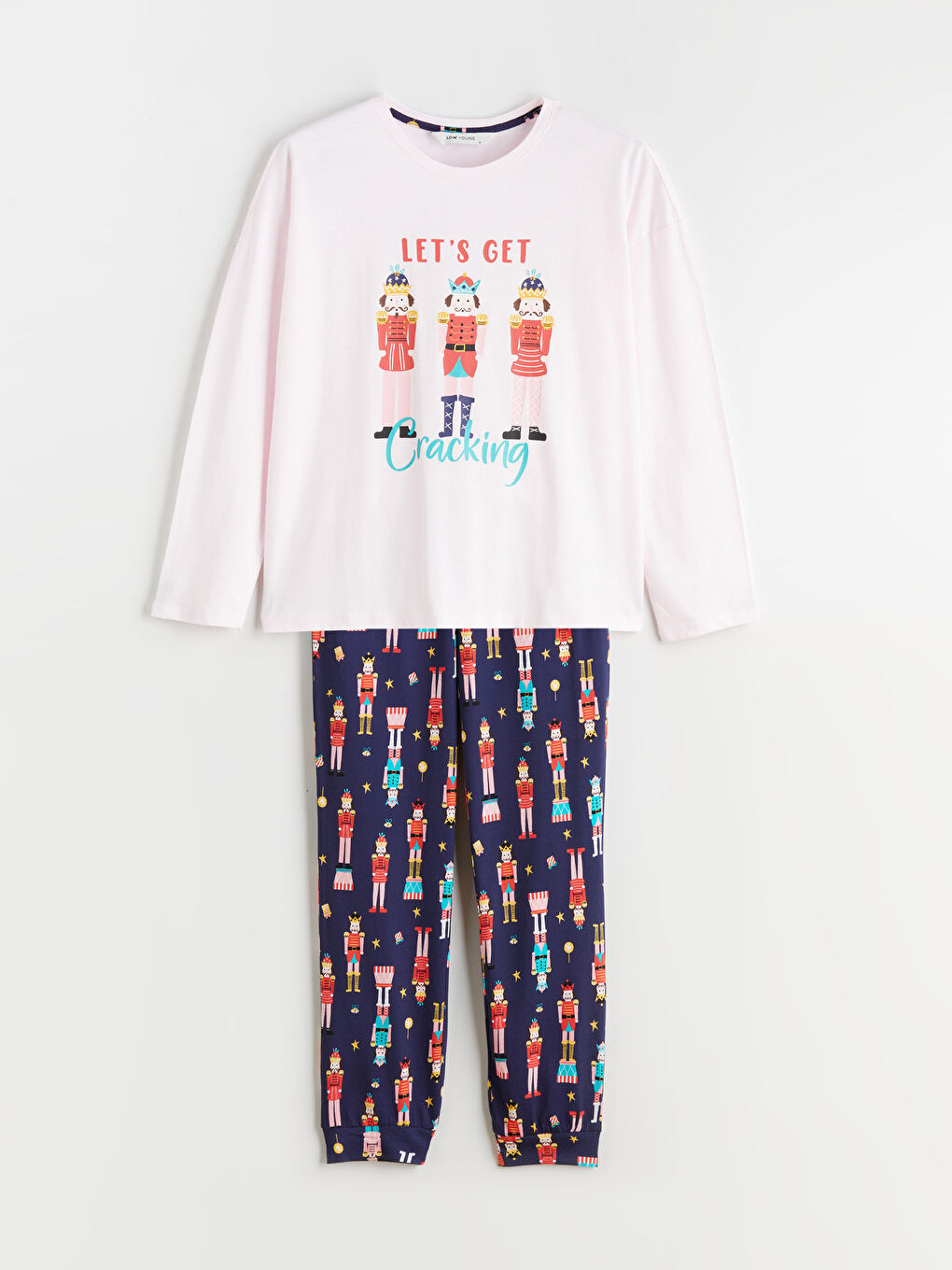 Crew Neck Printed Women's Pyjama Set-4