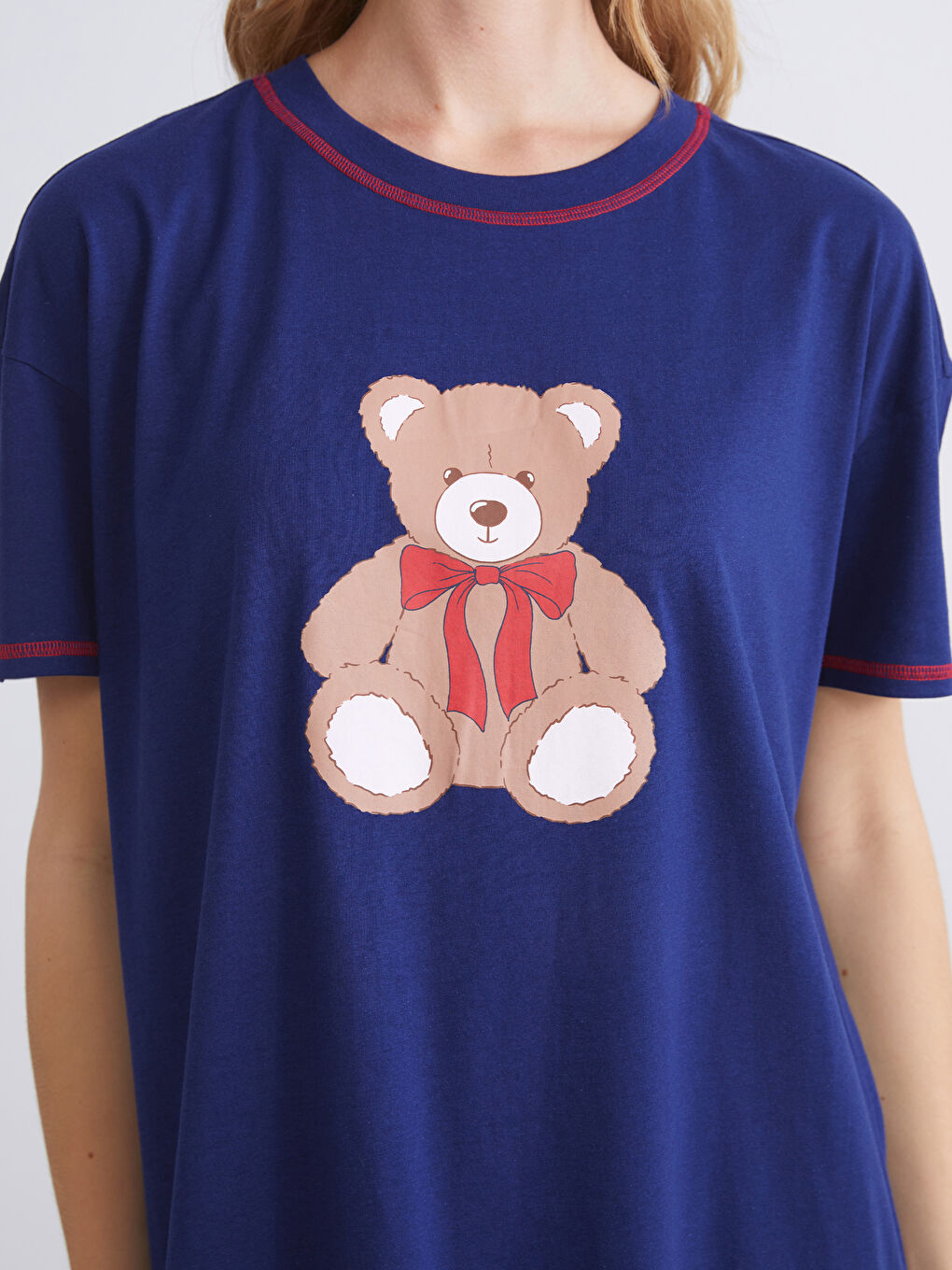 Woman NAVY Nightdress-2