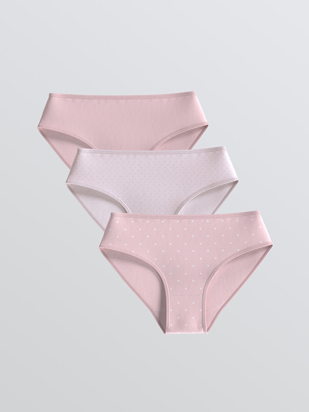 Elastic Waist Girl’S Underwear (3-Piece Set)