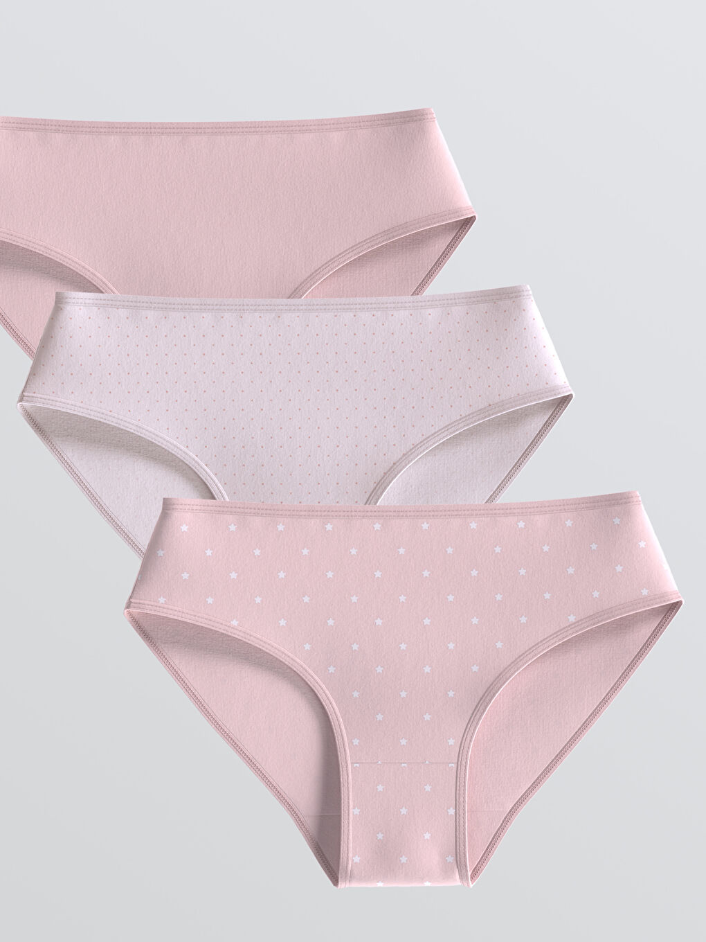 Elastic Waist Girl’S Underwear (3-Piece Set)-2