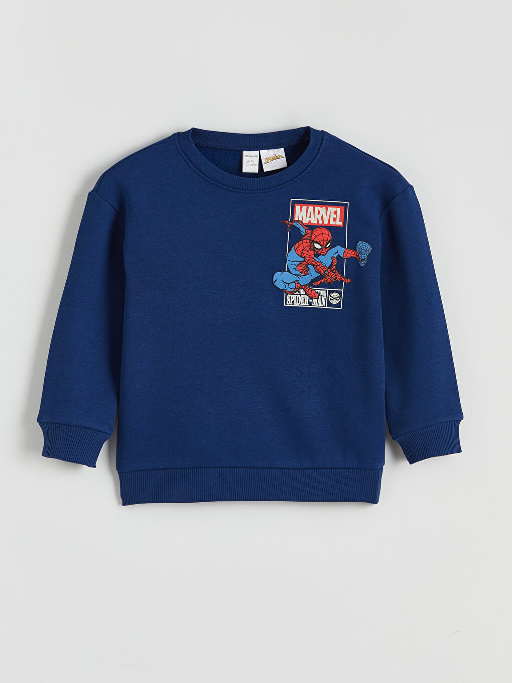 Lacivert Spider-Man Baskılı Erkek Çocuk Sweatshirt