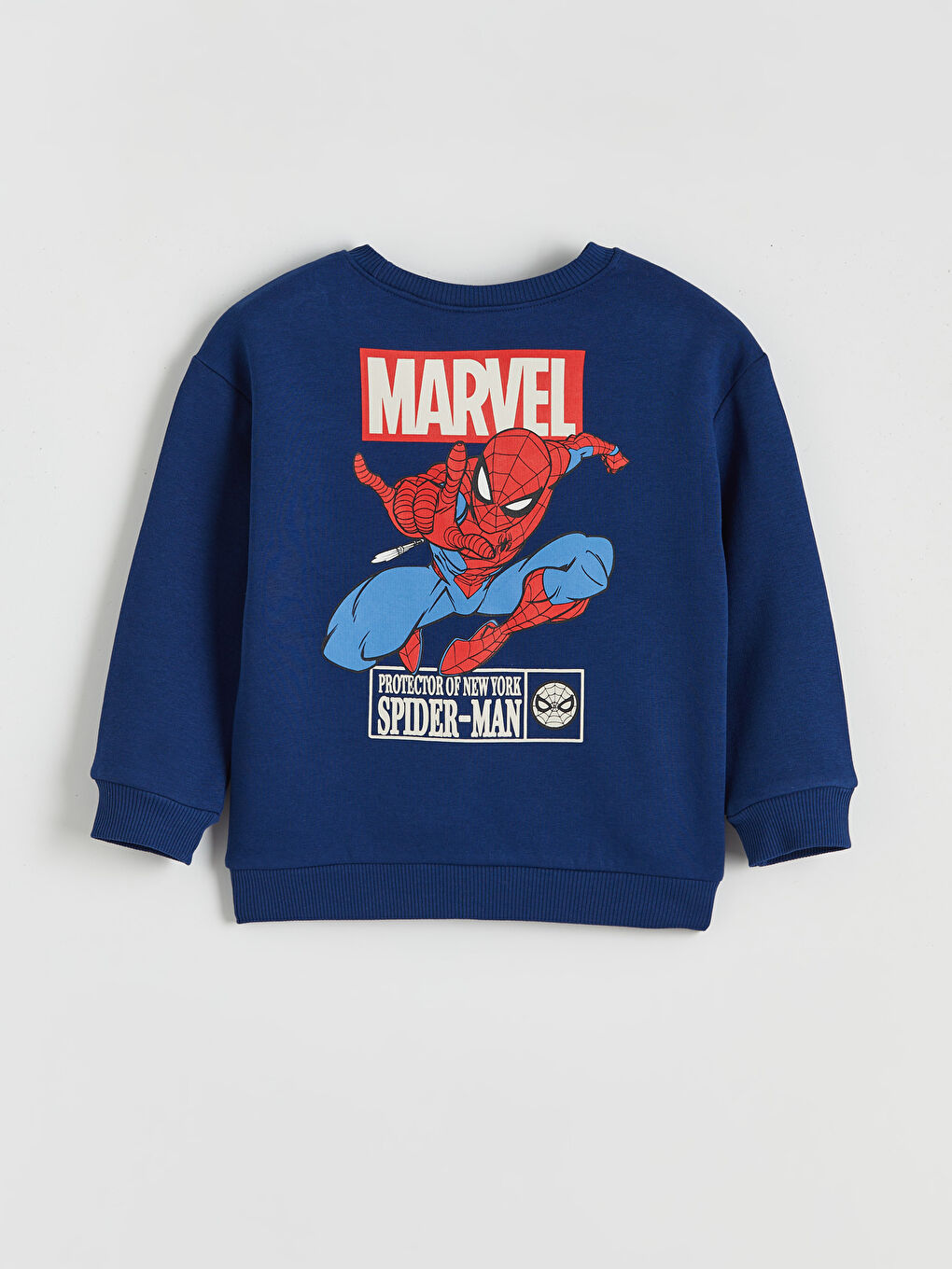 Lacivert Spider-Man Baskılı Erkek Çocuk Sweatshirt-1