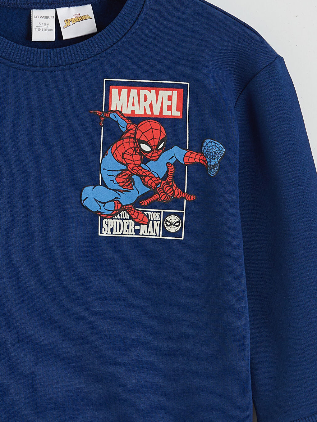 Lacivert Spider-Man Baskılı Erkek Çocuk Sweatshirt-2