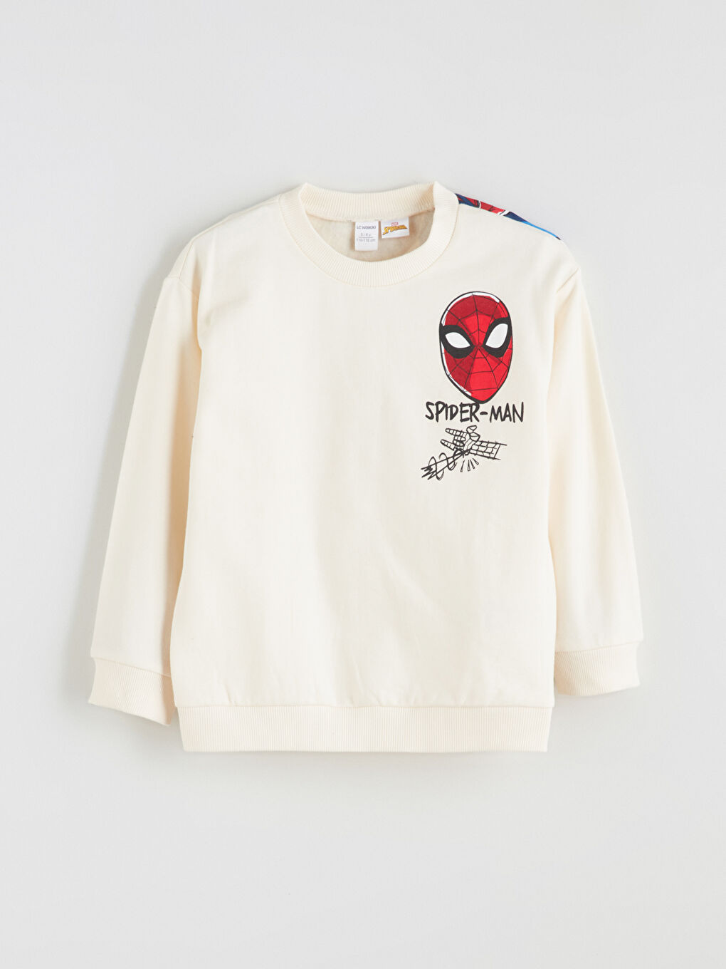 Bej Spider-Man Baskılı Erkek Çocuk Sweatshirt