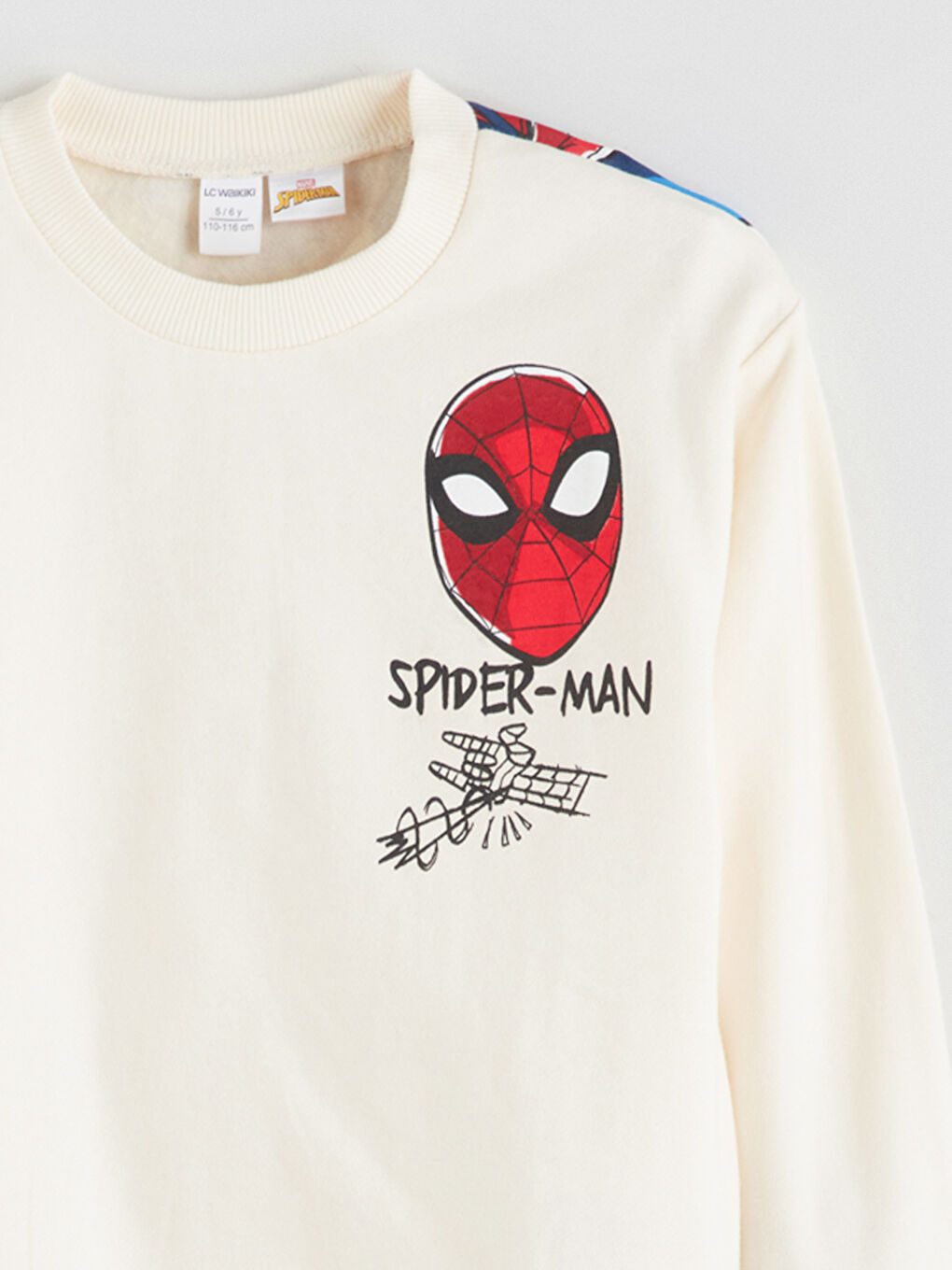 Bej Spider-Man Baskılı Erkek Çocuk Sweatshirt-2