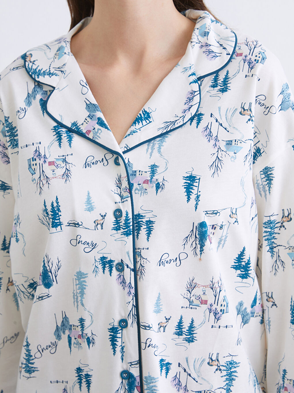 طقم بيجاما نساء بلي كول بطابع عيد الميلاد-2