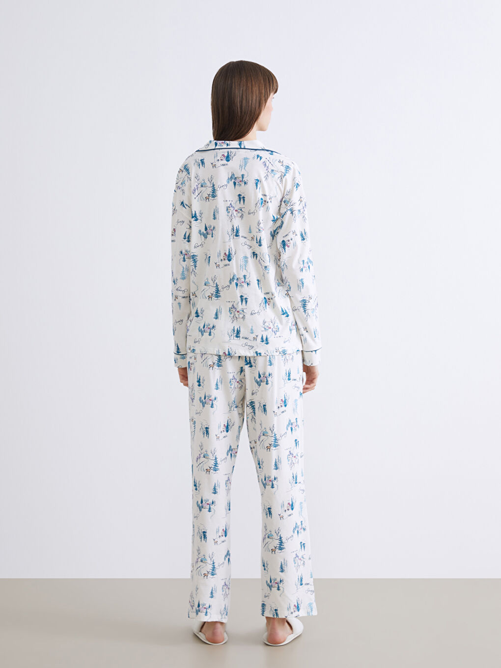 طقم بيجاما نساء بلي كول بطابع عيد الميلاد-3