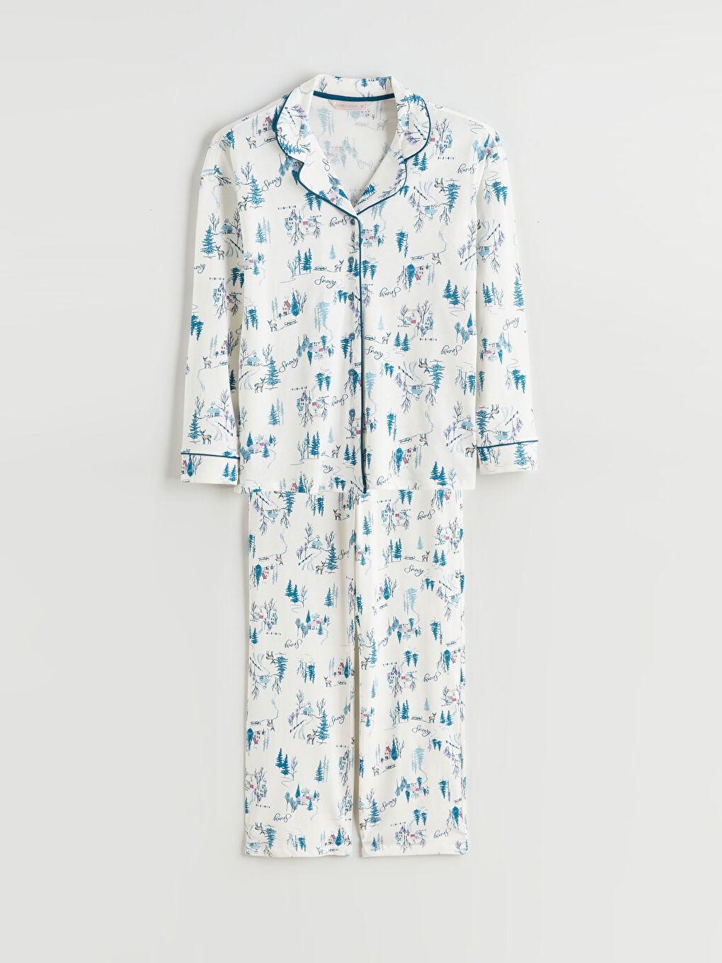 طقم بيجاما نساء بلي كول بطابع عيد الميلاد-4