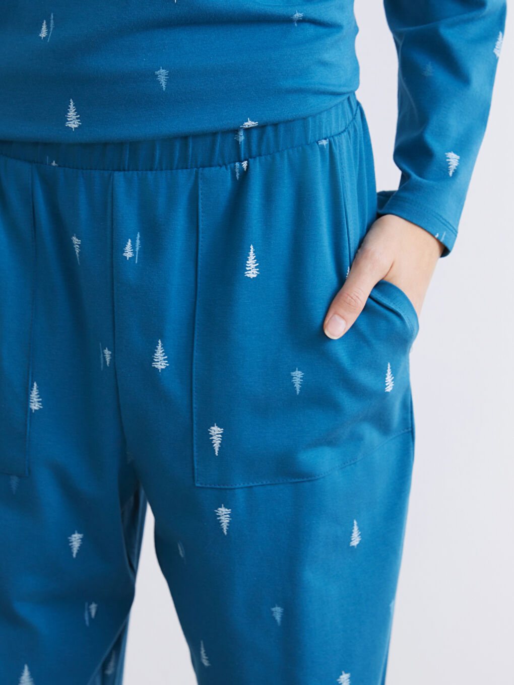Elasticated Waist Printed Women's Jogger Pyjama Bottoms-2