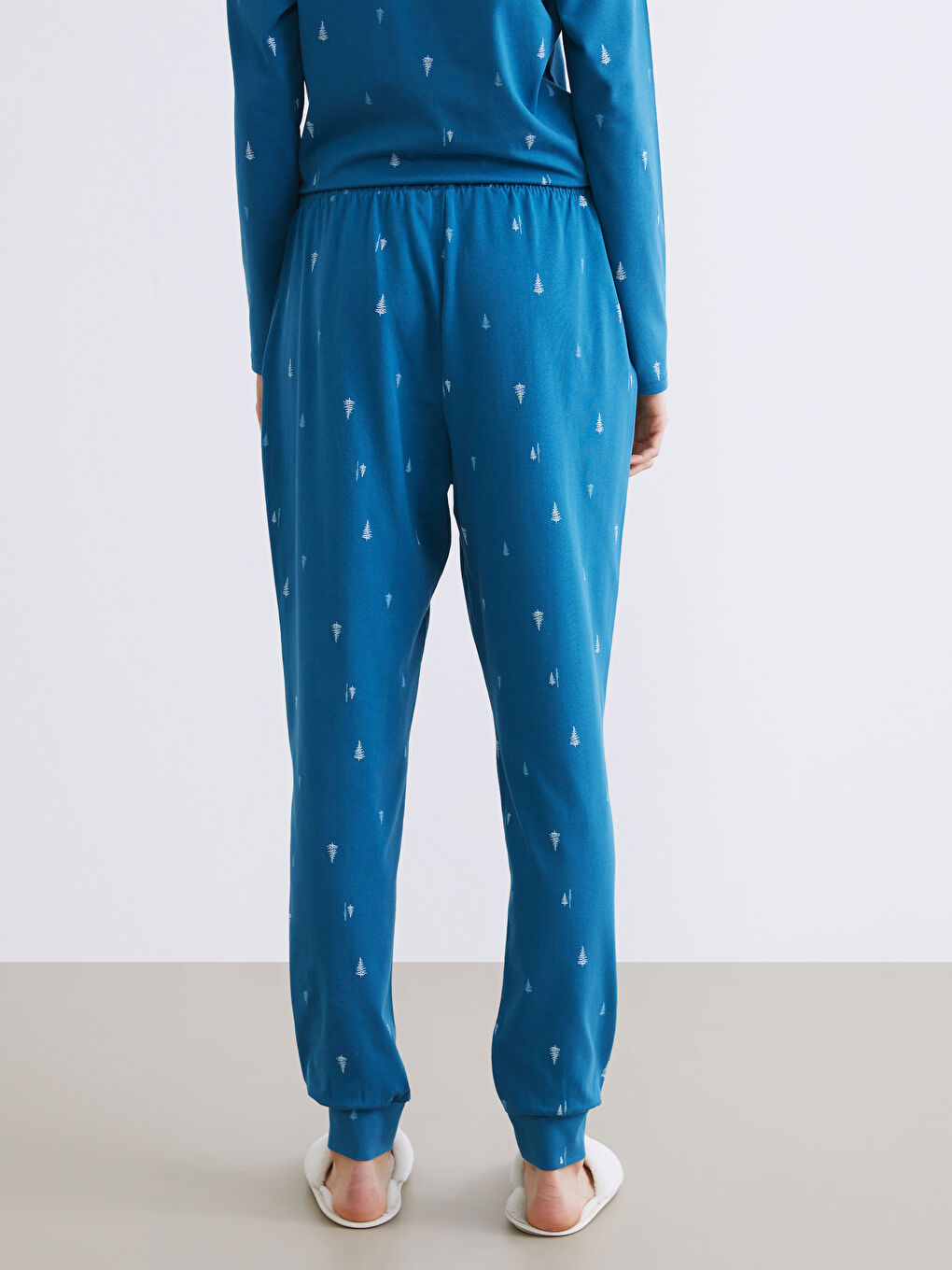 Elasticated Waist Printed Women's Jogger Pyjama Bottoms-3