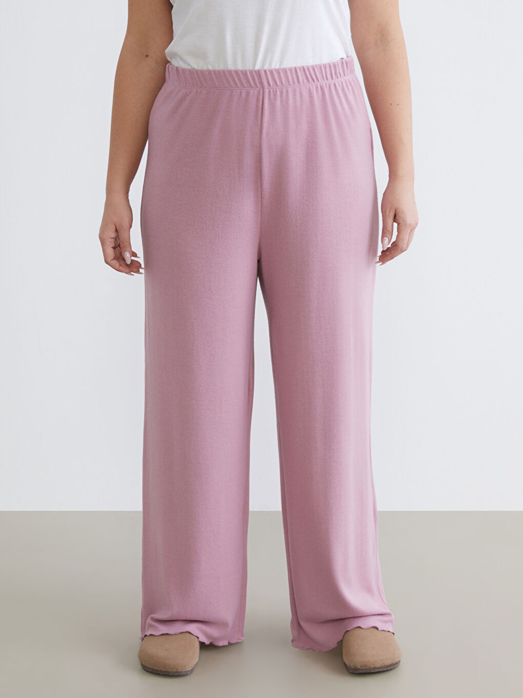 серпімді белдік әйелдерге арналған пижама шалбарлары-5