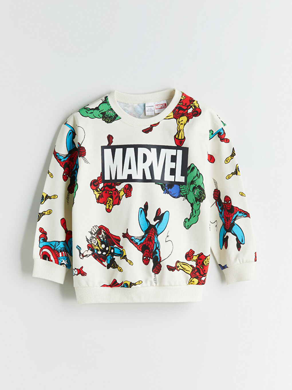 LCW Kids Okrugli izrez Marvel štampani dečiji dukserica i trenerka -W5DR89Z1-LQA