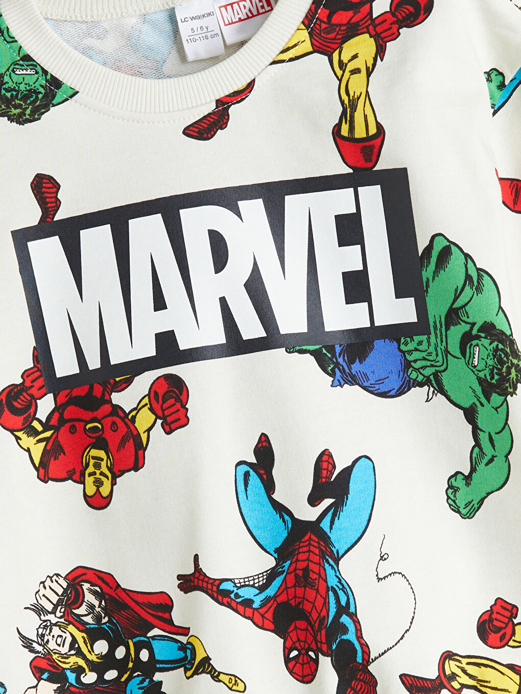 LCW Kids Okrugli izrez Marvel štampani dečiji dukserica i trenerka -W5DR89Z1-LQA