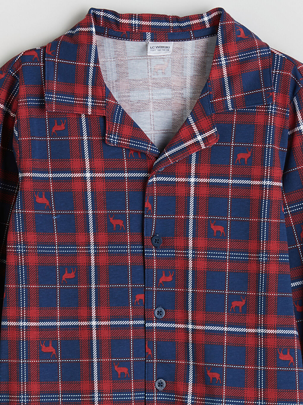 Collared Neck Boys' Pyjama Set-2
