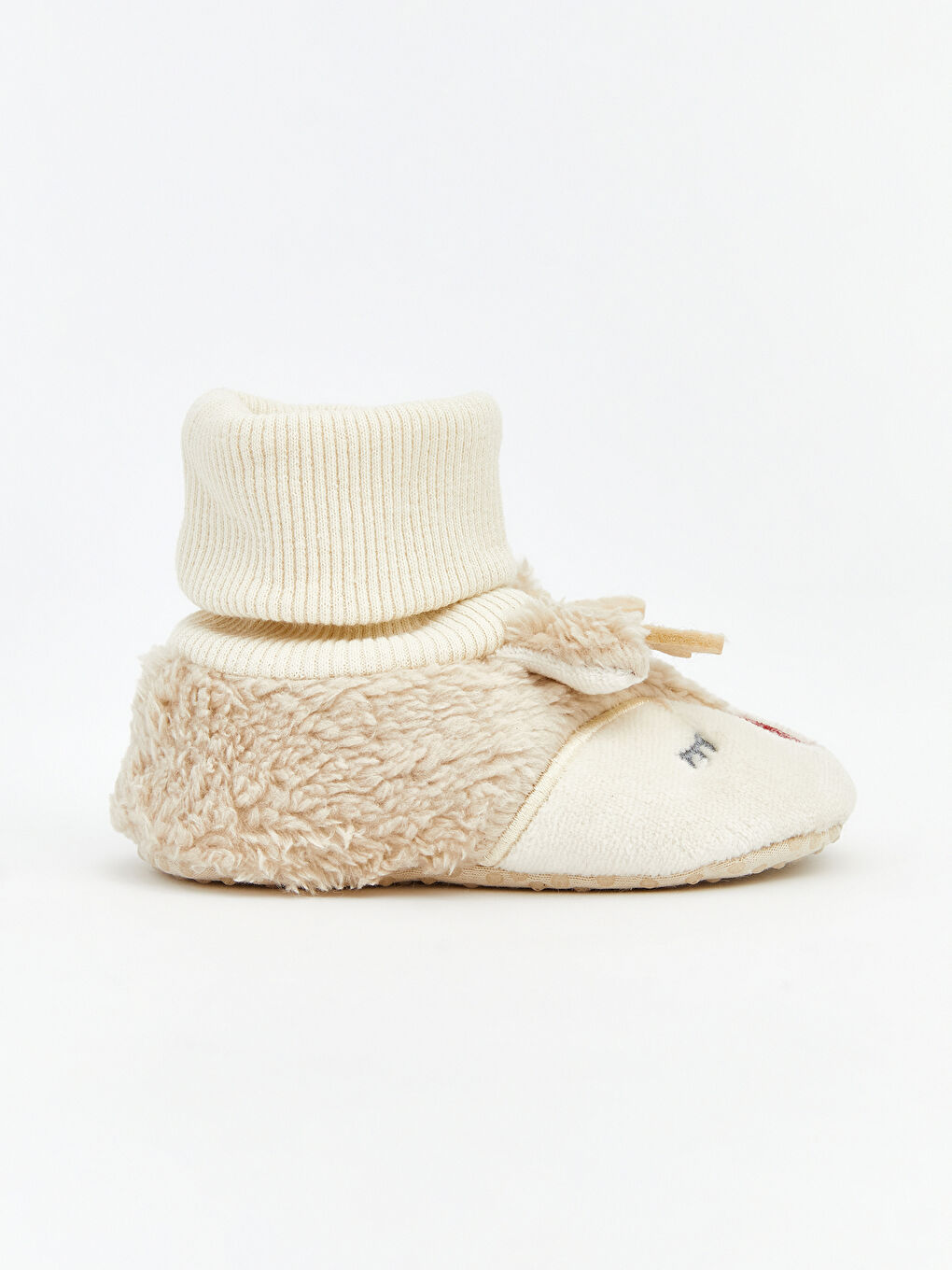 Bej Çoraplı Kız Bebek Panduf-1