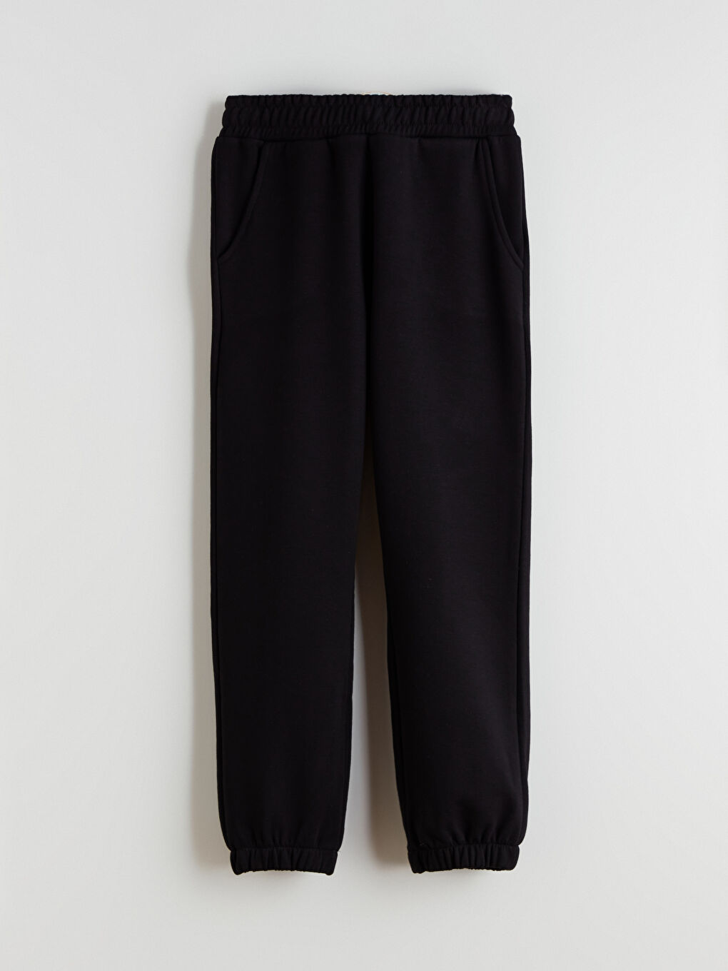 Siyah Beli Lastikli Kız Çocuk Jogger Eşofman Alt