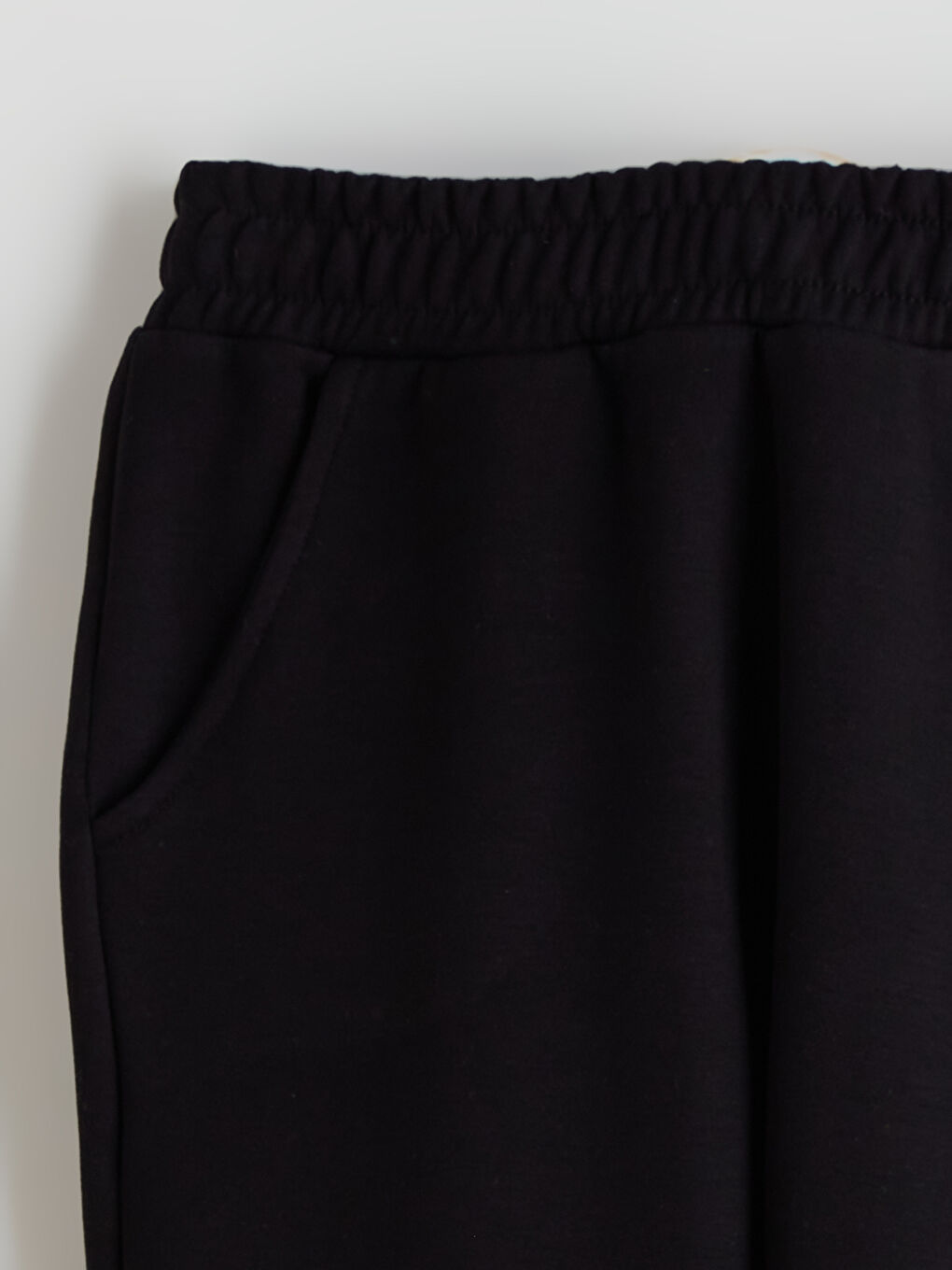 Siyah Beli Lastikli Kız Çocuk Jogger Eşofman Alt-2