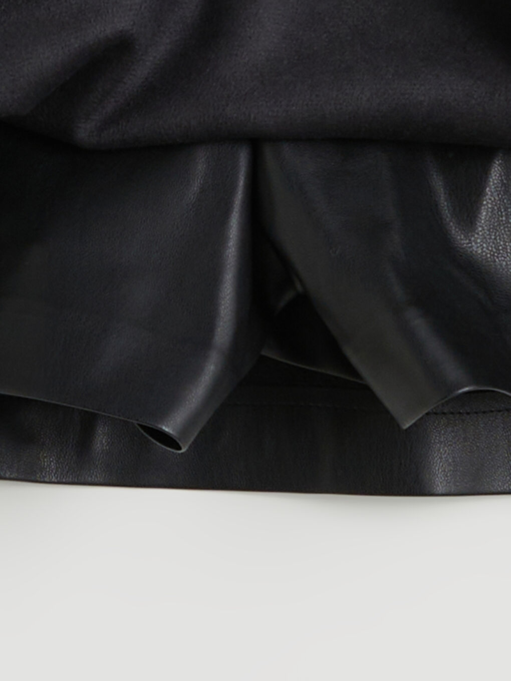Women's Leather Look Short Skirt-4