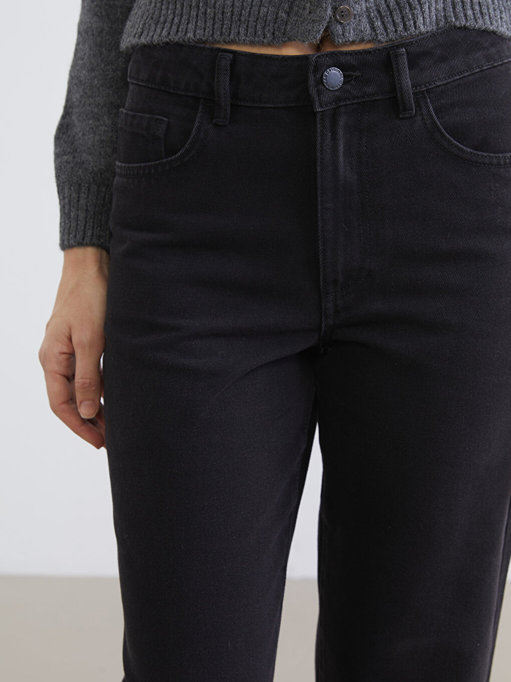 High Waisted Wideleg Women's Jeans-2