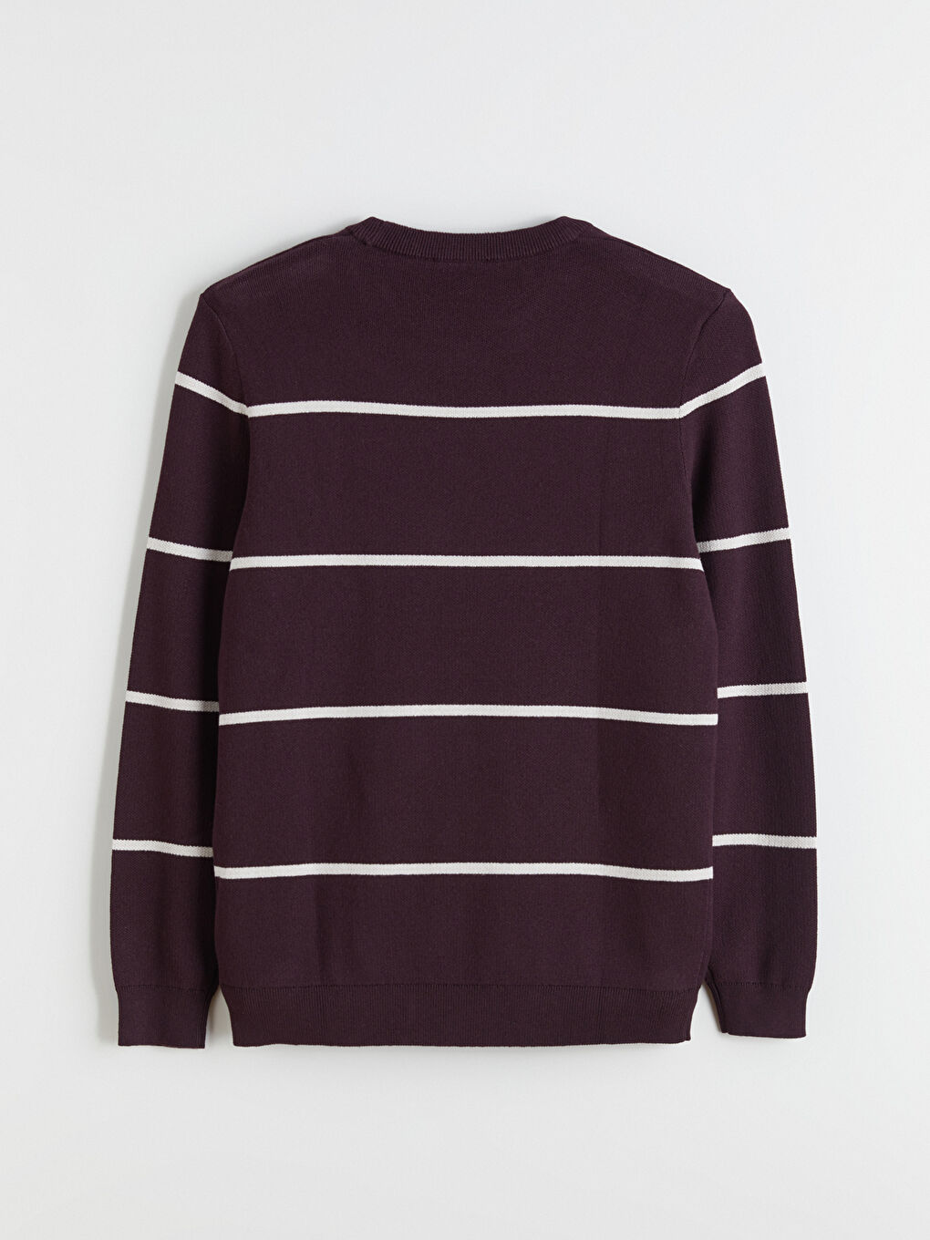 Pull-over en Tricot Rayé pour Hommes Col Rond-5