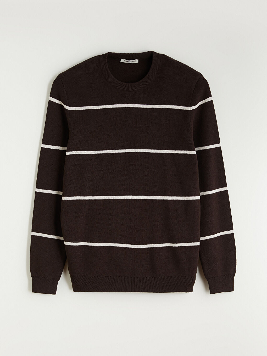 Crew Neck Striped Men's Knitwear Sweater-4