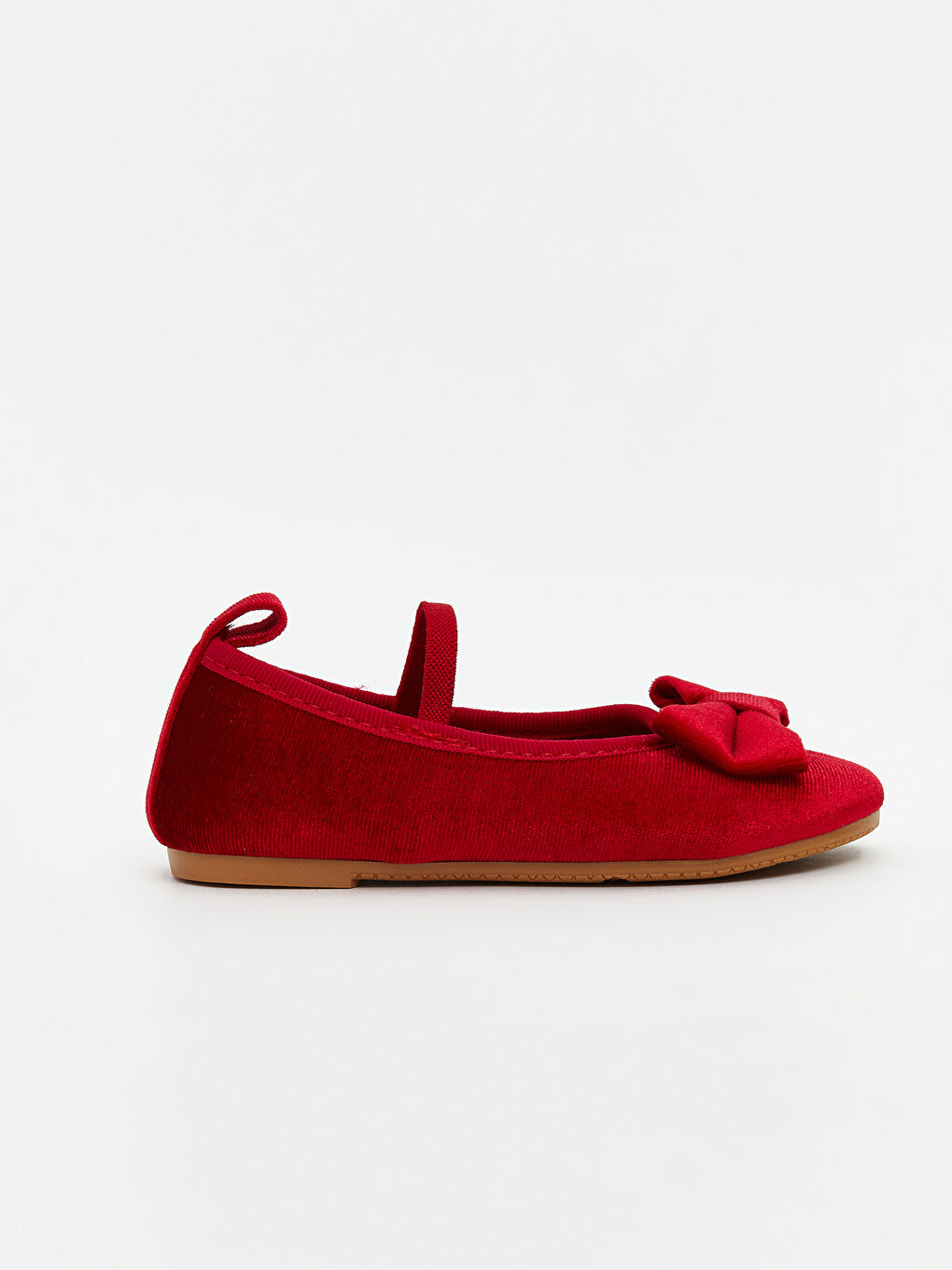 Kırmızı Fiyonk Detaylı Kız Bebek Babet-1