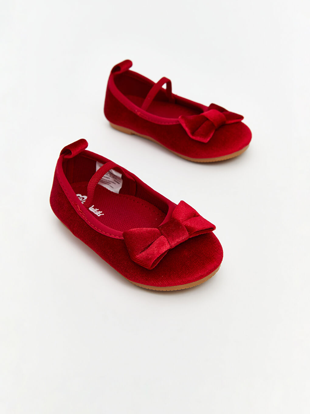 Kırmızı Fiyonk Detaylı Kız Bebek Babet-2