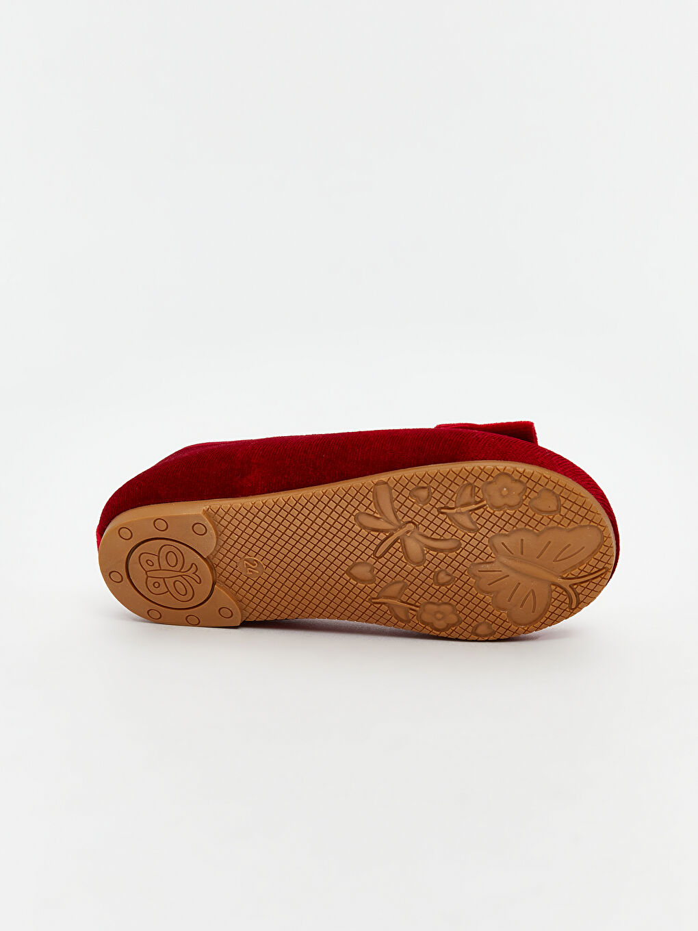 Kırmızı Fiyonk Detaylı Kız Bebek Babet-3